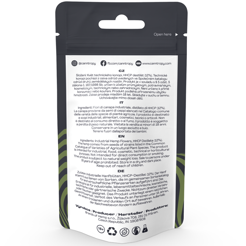 Canntropy HHCP flower Lemon Haze 12%, 1 g - 100 g