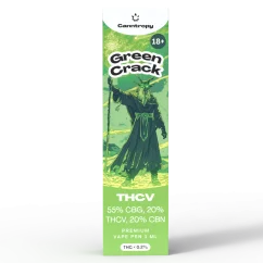 Canntropy THCV στυλό ατμίσματος Green Crack, 20 % THCV, 60 % CBG, 20 % CBN, 1 ml