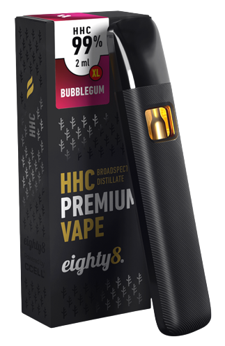 Eighty8 HHC Vape Bubblegum, 99 % HHC, 2 ml