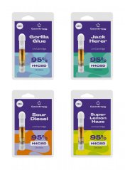 Canntropy H4CBD kārtridžu komplekts, 95 % H4CBD, viss vienā komplektā - 4 garšas x 1 ml