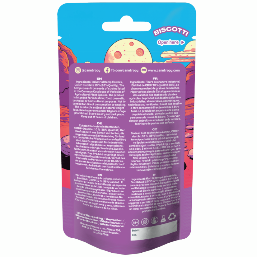 Canntropy CBDP Cvetlični piškoti, CBDP 88% kakovost, 1 g - 100 g