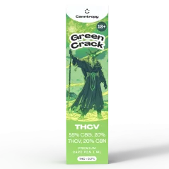 Canntropy THCV pero na vapovanie Green Crack, 20 % THCV, 60 % CBG, 20 % CBN, 1 ml