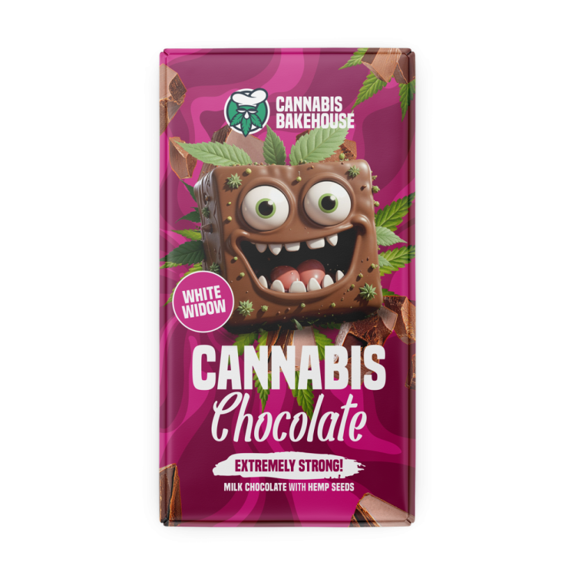 Cannabis Bakehouse Млечен шоколад с конопени семена, White Widow, 1 бр.