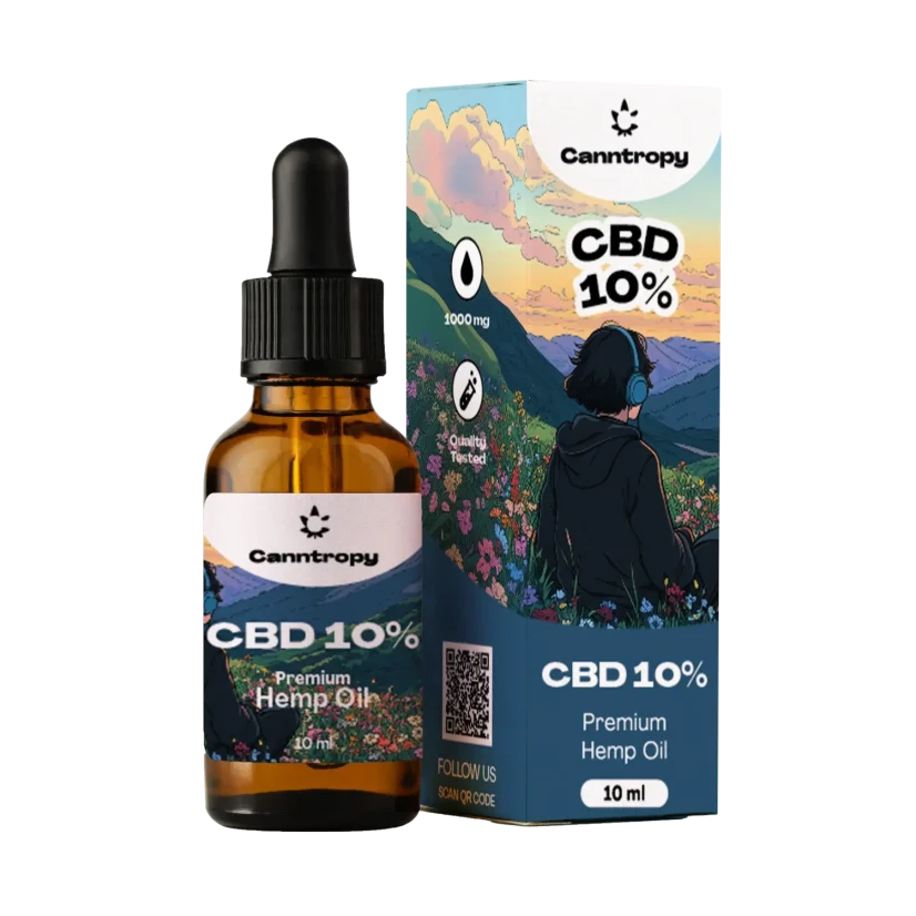 Canntropy CBD Hemp Oil, 10%, 1000mg, 10ml
