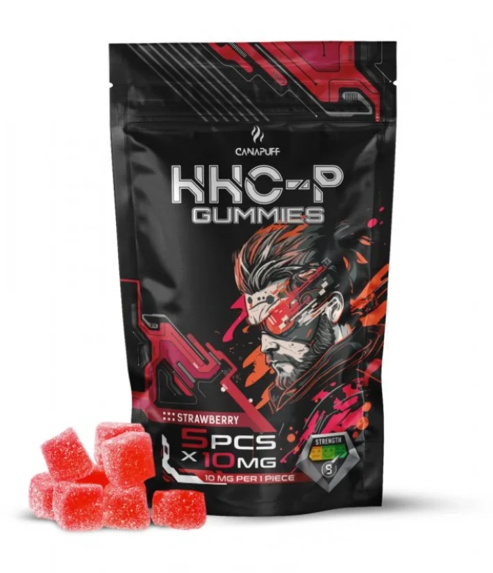 CanaPuff HHCP Gummies Strawberry, 5 sztuk x 10 mg, 50 mg