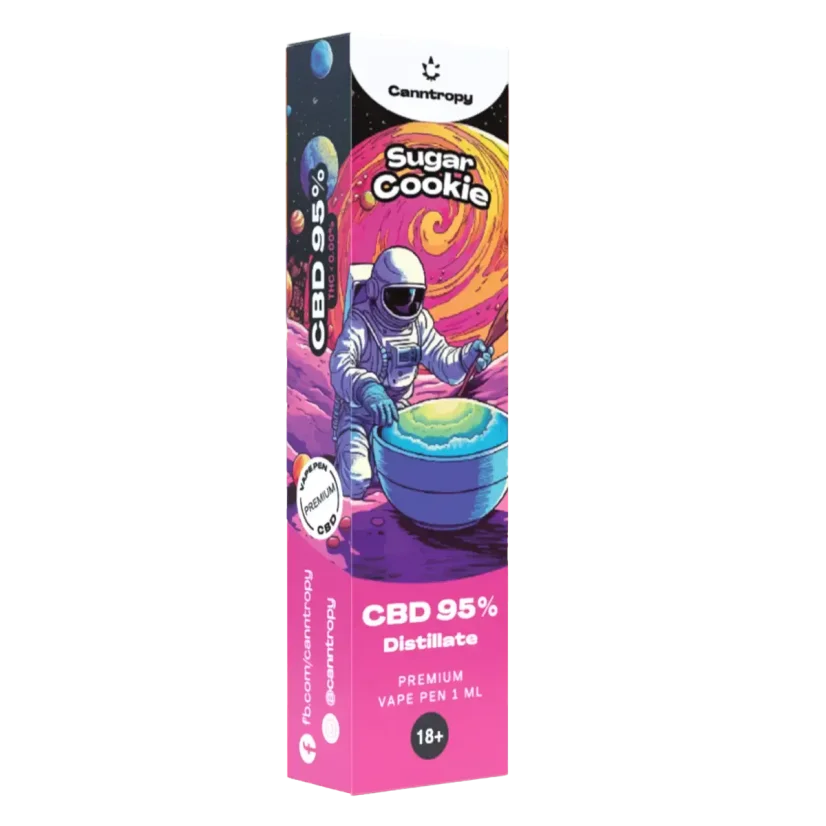 "Canntropy CBD" vienkartinis vape rašiklis "Sugar Cookie", CBD 95 %, 1 ml