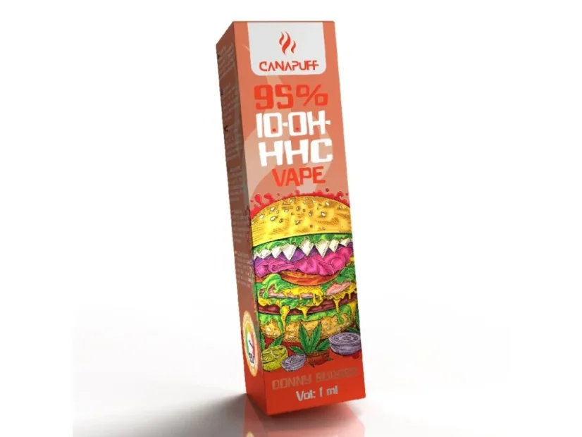 CanaPuff 10-OH-HHC jednorazov vape pero Donny Burger, 10-OH-HHC 95 %, 1 ml