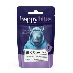 Happy Bites HHC Gummies Blueberry Rhino, 10 sztuk x 25 mg, 250 mg