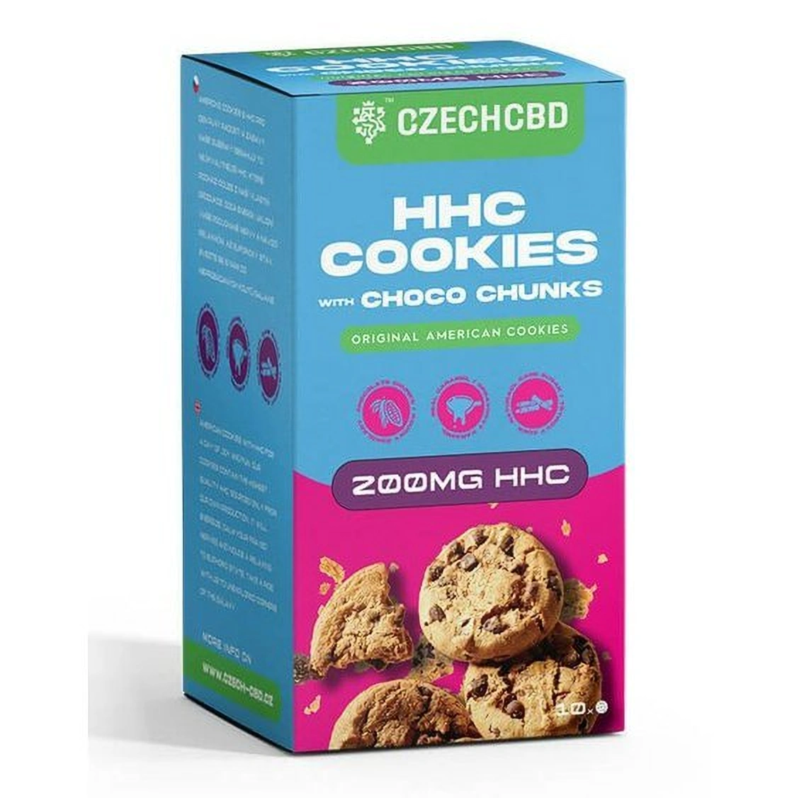 Czech CBD HHC Cookies with chocolate pieces, 200 mg HHC, 10 pcs