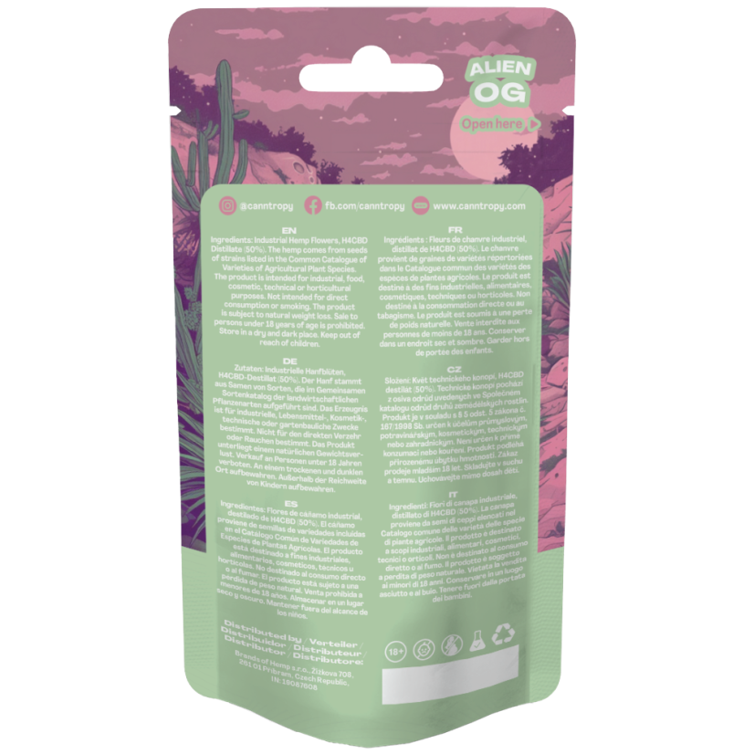 Kwiat Canntropy H4CBD Alien OG 50%, 1 g - 100 g