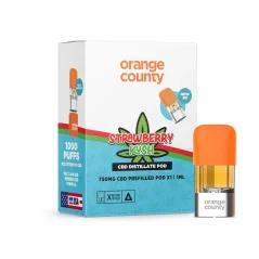 Orange County CBD Prefilled Pod Strawberry Kush, 1 ml