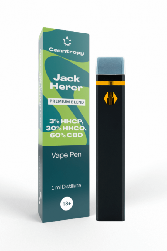 Canntropy HHC-P-O Miscela Penna da Vapore Jack Herer, HHC-P 3 %, HHC-O 30 %, CBD 60 %, 1 ml