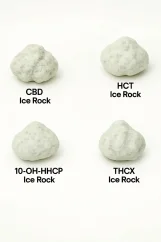 Ice Rock Blüten-Probierset - CBD Ice Rock, HCT Ice Rock, 10-OH-HHCP Ice Rock, THCX Ice Rock, 4 x 1 g