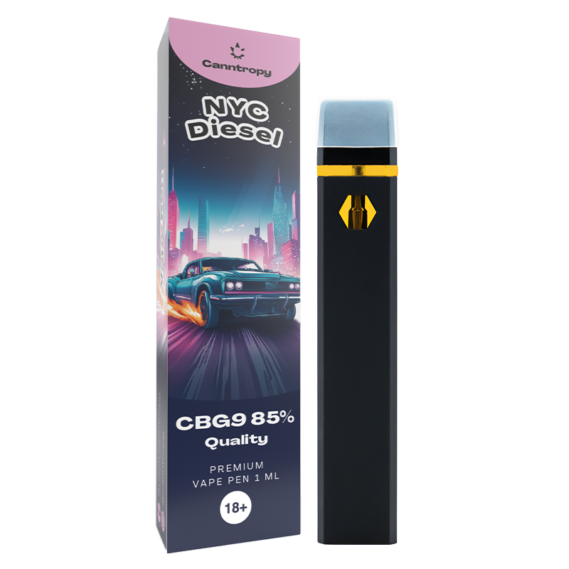 Canntropy CBG9 Disposable Vape Pen NYC Diesel, CBG9 85