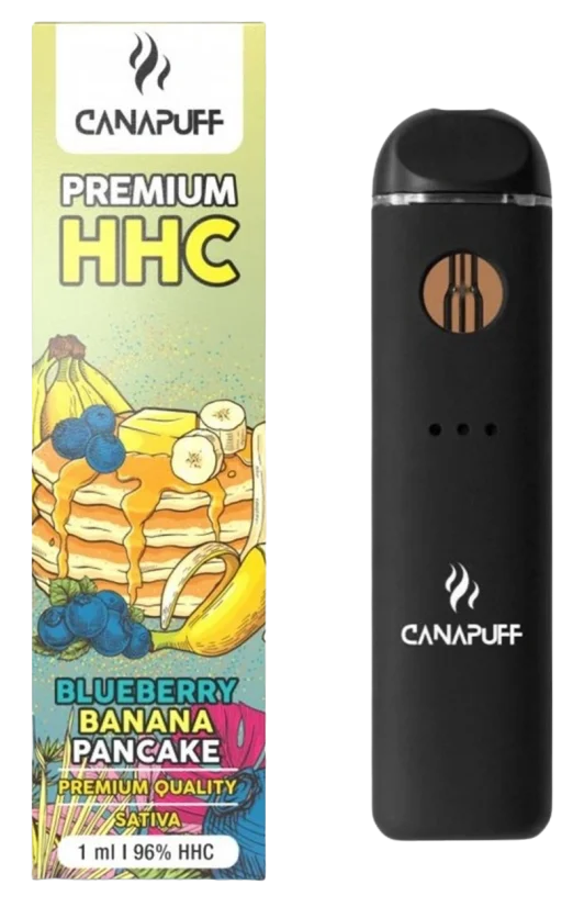 CanaPuff Vape pen BLUEBERRY BANANA PANCAKE 96% HHC, 1ml