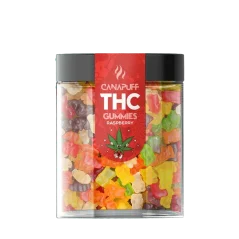 CanaPuff THC+ Gummies Raspberry, THC alle 0,2 %, 10 - 50 kpl