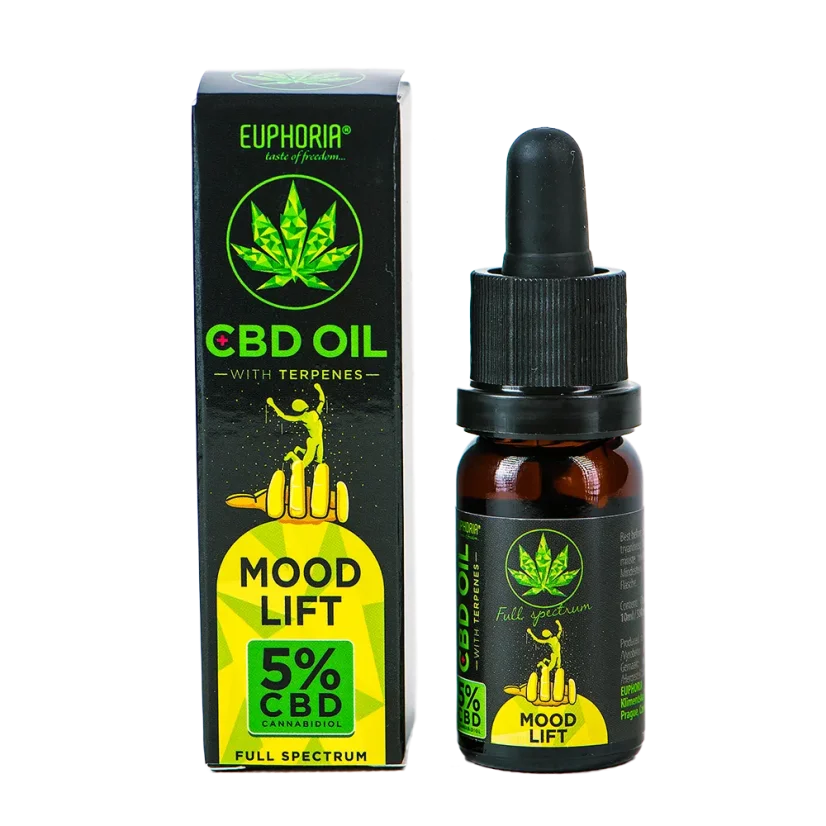 Euphoria CBD aliejus 5% su terpenais 10 ml, 500 mg - Mood Lift