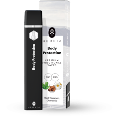 Hemnia Premium Functional CBC and CBG Vape Pen Body Protection - 20 % CBC, 75 % CBG, Basilic, Cannelle, Camomille, 1ml