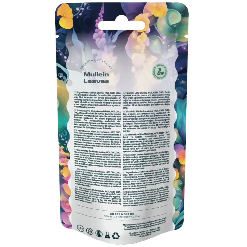 Canntropy HCT Liście Dziewanny + Gelato, 3 g – 100 g