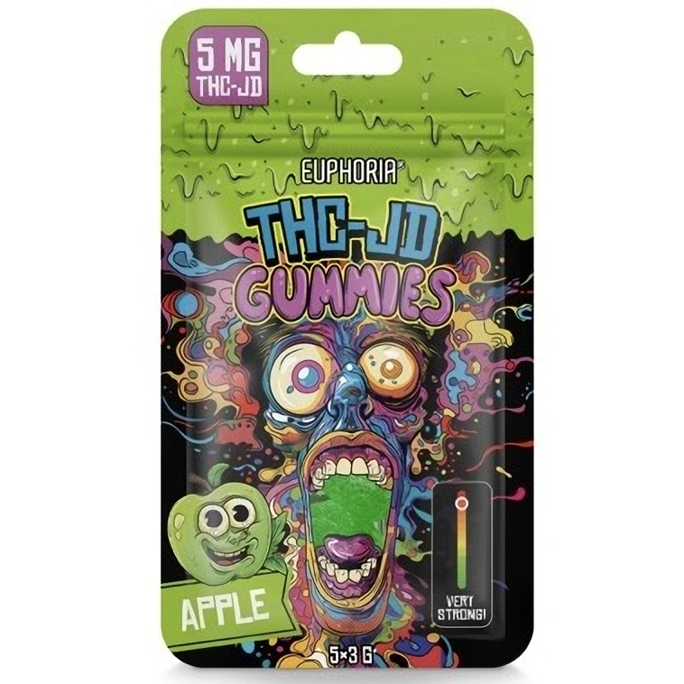 Euphoria THCJD Gummies Apple, 5 sztuk x 1 mg, 5 mg