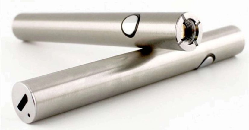 Batteri för CBD-patron, 380 mAh, 510-gänga, USB-laddare, Silver
