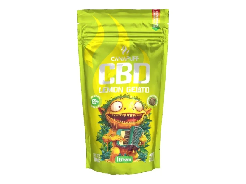 CanaPuff CBD Flower Lemon Gelato, CBD 69 %, 1 g – 5 g