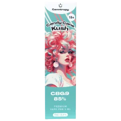 Canntropy CBG9 Disposable Vape Pen Candy Cane Kush, CBG9 85% quality, 1 ml