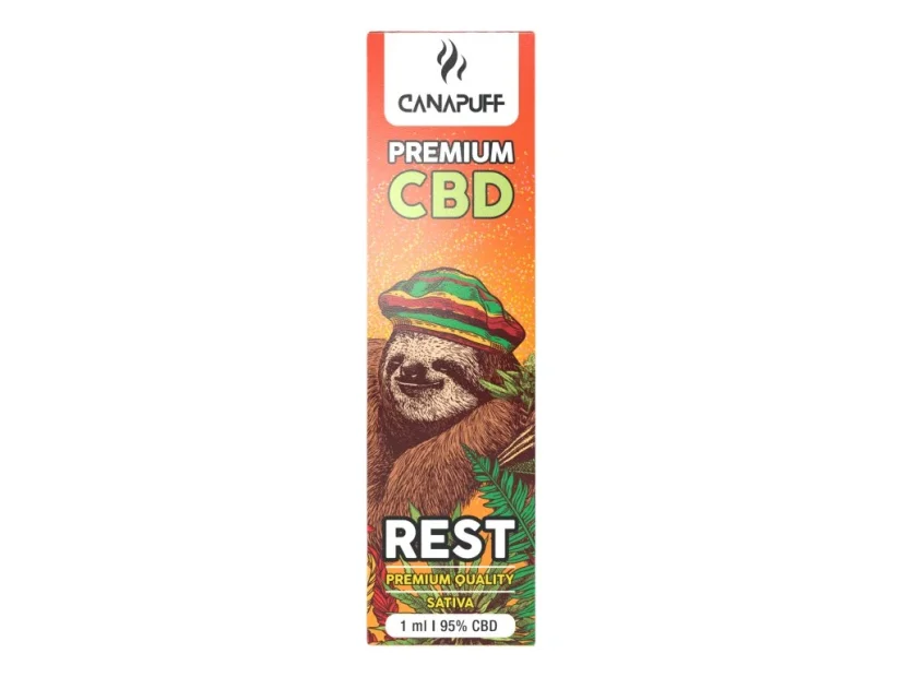 CanaPuff CBD Vape Pen Pen za enkratno uporabo REST, CBD 95 %, 1 ml