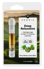 Hemnia Deep Relaxation - Cartridge, 5 % CBDP, 90 % CBN, kava kava, valeriána, medovka, 1 ml