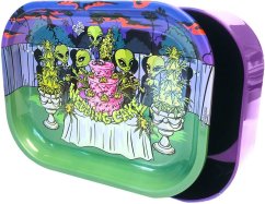 Best Buds Thin Box Rolling Tray, jossa on säilytys, hääkakku