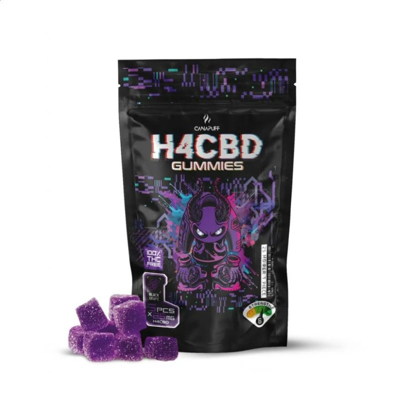 CanaPuff H4CBD Gummies Black Grape, 5 szt. x 25 mg H4CBD, 125 mg