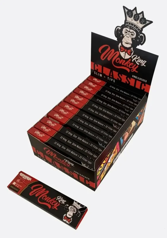 Monkey King KSS bibułki z końcówkami filtrującymi Classic, 1 bloczek