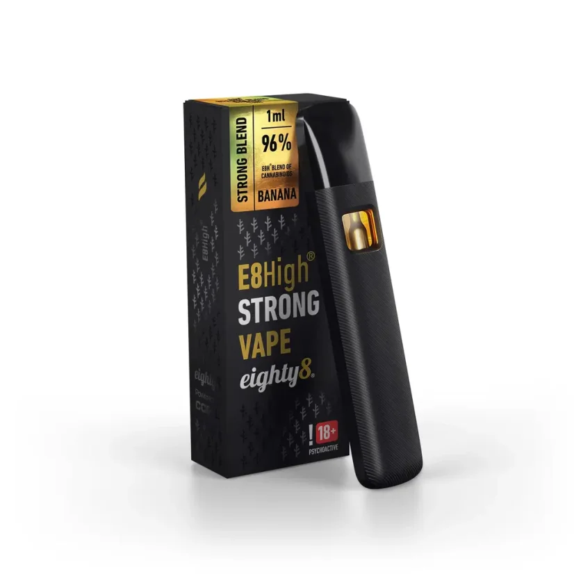 Eighty8 E8High Engångs Vape Banan, 96 % E8High, 1 ml