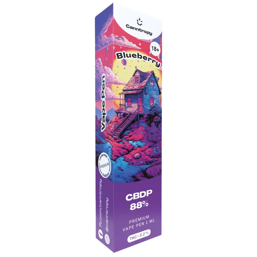 Canntropy CBDP vape pero Čučoriedka, CBDP 88% kvalita, 1 ml