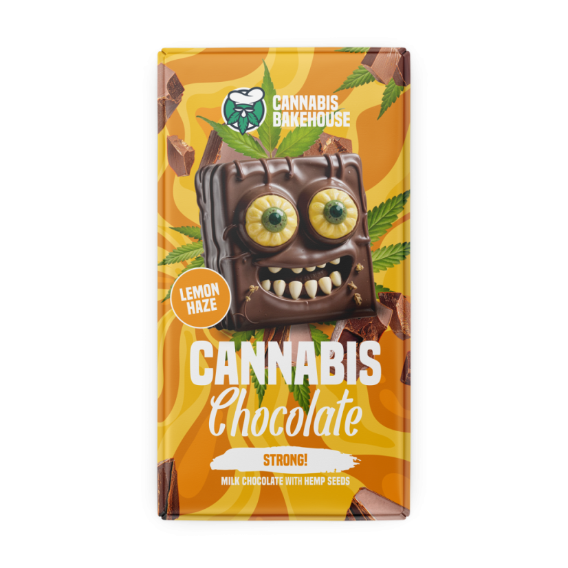 Cannabis Bakehouse Млечен шоколад с конопено семе, Lemon Haze, 1 бр.