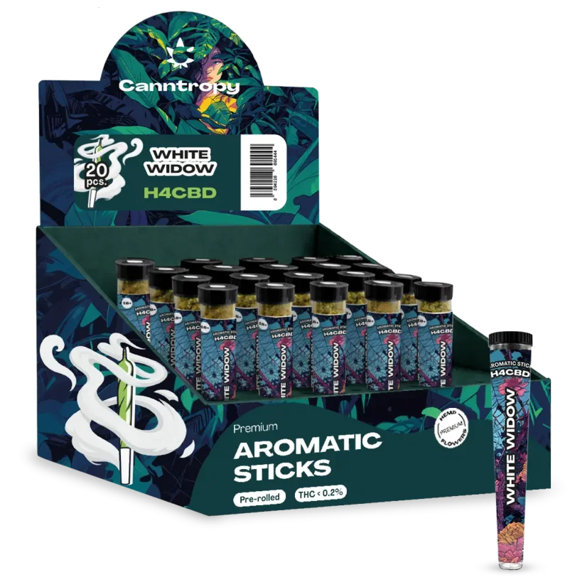 Canntropy H4CBD Prerolls White Widow, Display box 20 pcs