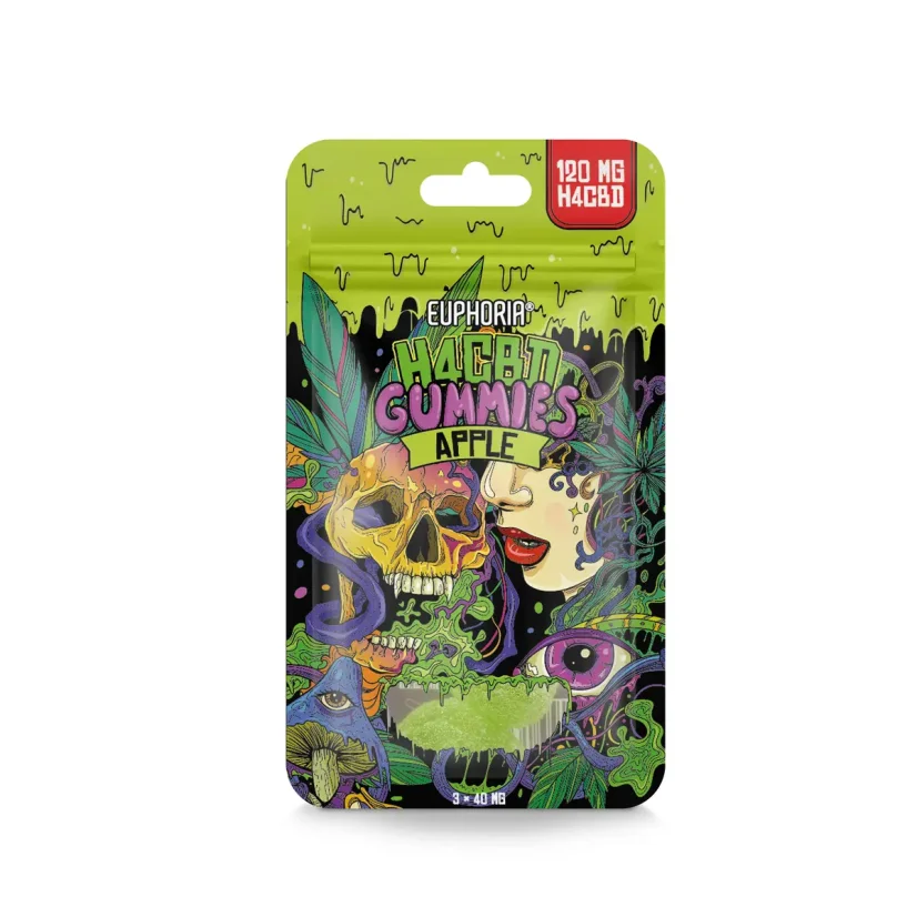 Euphoria H4CBD Gummies Apple, 3 sztuki x 40 mg, 120 mg