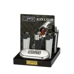Clipper Classic Metal – Czarny i Srebrny (12 szt.)