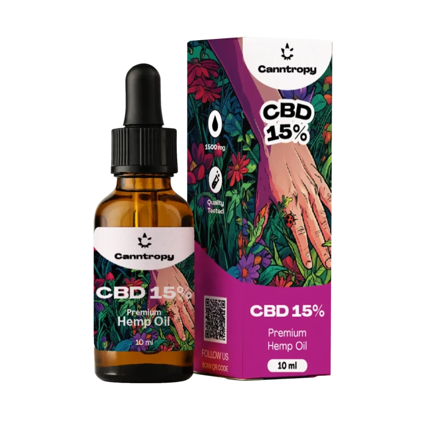 Canntropy Olio di canapa CBD, 15%, 1500mg, 10ml