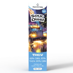 Canntropy THCV στυλό ατμίσματος Sour Diesel, 20 % THCV, 60 % CBG, 20 % CBN, 1 ml