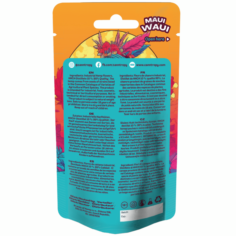 Canntropy HHCH Flower Maui Waui, jakość HHCH 95%, 1 g - 100 g