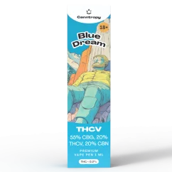 Canntropy THCV στυλό ατμίσματος Blue Dream, 20 % THCV, 60 % CBG, 20 % CBN, 1 ml