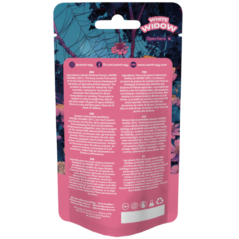 Canntropy Kwiat H4CBD Biała Wdowa 30%, 1 g - 100 g