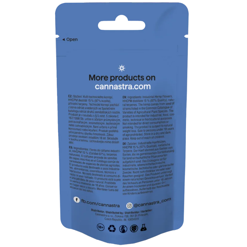 Cannastra HHCPM Kwiat Cosmic Blackout 97% Jakości, 1g - 100g