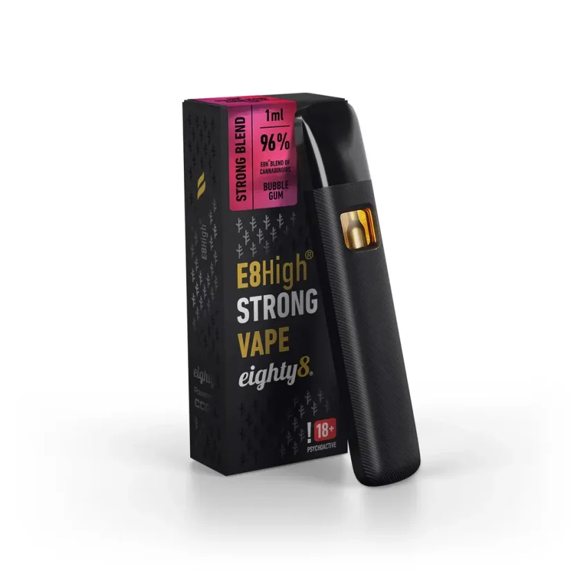 Eighty8 E8High Disposable Vape Bubblegum, 96 % E8High, 1 ml