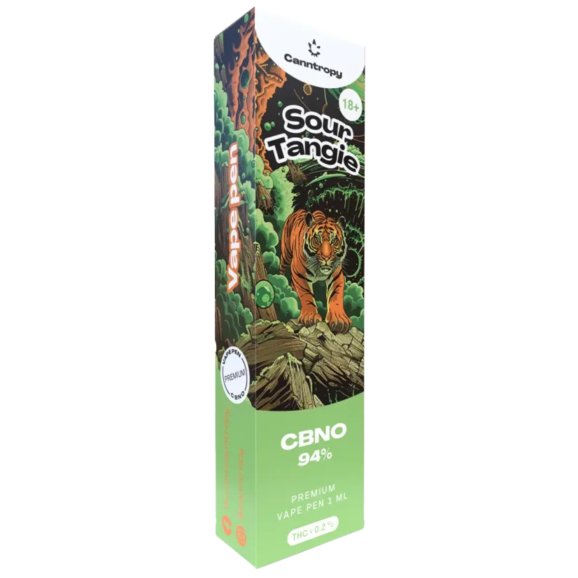Canntropy Vape pero za enkratno uporabo CBNO Sour Tangie, CBNO 94% kakovost, 1 ml