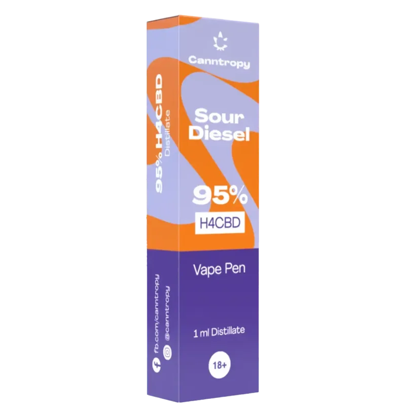 Canntropy H4CBD Vape Pen Sour Diesel 95 %, 1 ml