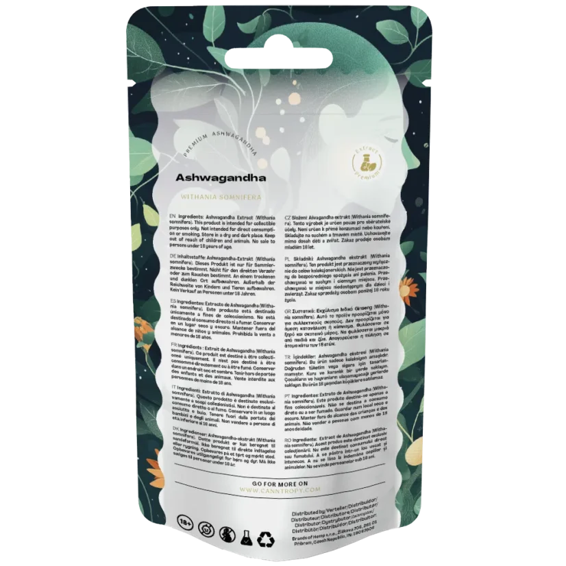 Canntropy Ašvagandha (Withania somnifera) extrakt 5%, 5 g - 100 g