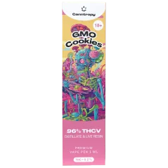 Canntropy THCV jednorazové vape pero GMO Cookies živé terpény živice, kvalita THCV 96%, 1 ml