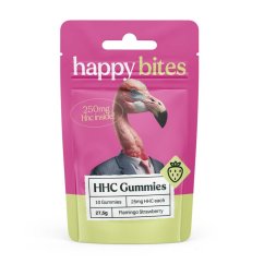 Happy Bites HHC Gummies Flamingo Strawberry, 10 sztuk x 25 mg, 250 mg